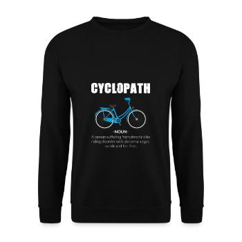 Cyclist Gift Cyclopath Bike Cyclist - Unisex Sweatshirt - black - Front - Alina (178cm) & Michal (187cm)