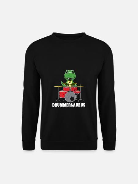 Drummersaurus Drums Drummer Gift Musician - Unisex Sweatshirt - black