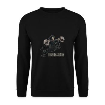 Deadlift Bodybuilding Fitness Sportler Workout Gym - Unisex Pullover - Schwarz - Vorne - Alina (178cm) & Michal (187cm)