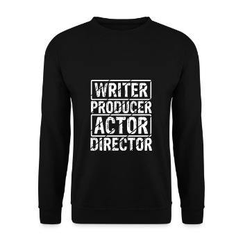Writer Producer Actor Director Singer Dancer Music - Unisex Pullover - Schwarz - Vorne - Alina (178cm) & Michal (187cm)