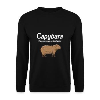Capybara Gift Idea Cute Capybara Capybara - Unisex Sweatshirt - black - Front - Alina (178cm) & Michal (187cm)