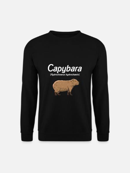 Capybara Geschenk Idee Süß Wasserschwein Capybara - Unisex Pullover - Schwarz