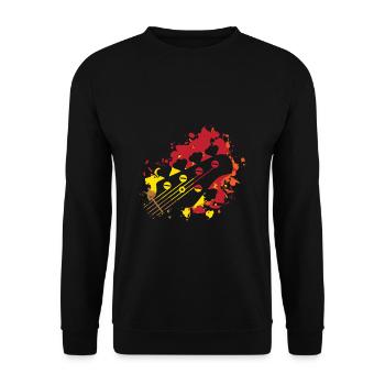 Bass Bass Player Bass Guitar Gift for Bassist - Unisex Sweatshirt - black - Front - Alina (178cm) & Michal (187cm)