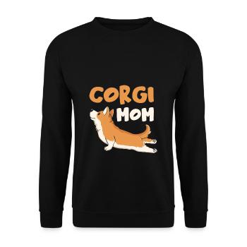 Corgi Mom Dogs Gift Dog Owner Corgi - Unisex Sweatshirt - black - Front - Alina (178cm) & Michal (187cm)