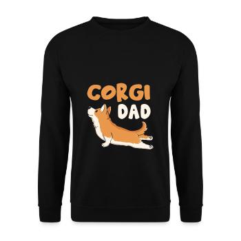 Corgi Dad Dogs Gift Dog Owner Corgi - Unisex Sweatshirt - black - Front - Alina (178cm) & Michal (187cm)