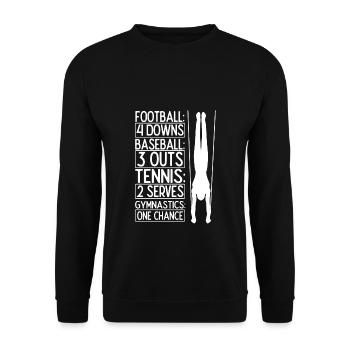 Gymnsatik Turnen Turntrainer Sportverein Geschenk - Unisex Pullover - Schwarz - Vorne - Alina (178cm) & Michal (187cm)