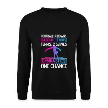 Gymnsatik Turntrainer Turnen Sportverein Bodenturn - Unisex Pullover - Schwarz - Vorne - Alina (178cm) & Michal (187cm)