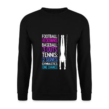 Gymnsatik Turntrainer Turnen Sportverein Bodenturn - Unisex Pullover - Schwarz - Vorne - Alina (178cm) & Michal (187cm)