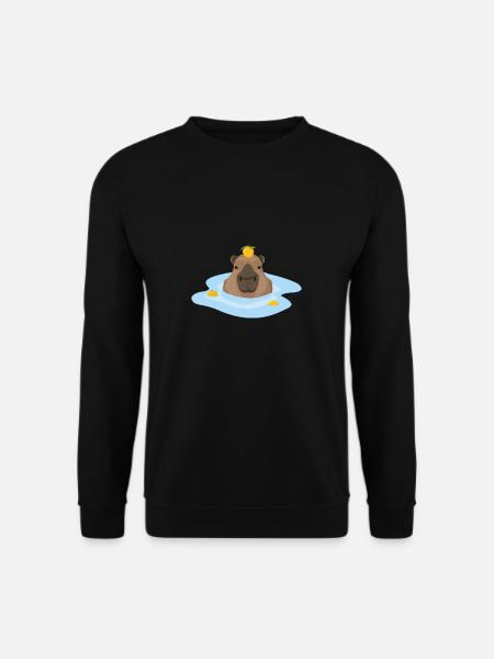 Capybara Geschenk Idee Meme Wasserschwein Capybara - Unisex Pullover - Schwarz