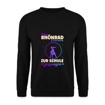 Turnen Rhönrad Gymnsatik Turntrainer Sportverein T - Unisex Pullover - Schwarz - Vorne - Alina (178cm) & Michal (187cm)