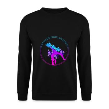 Turnen Rhönrad Gymnsatik Turntrainer Sportverein T - Unisex Pullover - Schwarz - Vorne - Alina (178cm) & Michal (187cm)