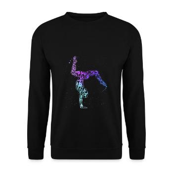 Turnen Gymnsatik Turntrainer Sportverein Geschenk - Unisex Pullover - Schwarz - Vorne - Alina (178cm) & Michal (187cm)