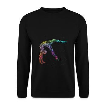 Turnen Gymnsatik Turntrainer Sportverein Geschenk - Unisex Pullover - Schwarz - Vorne - Alina (178cm) & Michal (187cm)