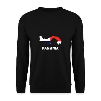 Drapeau Panama Caraïbes Vacances Panama Panama - Sweat-shirt Unisexe - noir - Devant - Alina (178cm) & Michal (187cm)