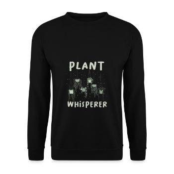 Planting Plant Whisperer Garden Florist Gardener - Unisex Sweatshirt - black - Front - Alina (178cm) & Michal (187cm)