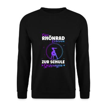 Turnen Rhönrad Gymnsatik Turntrainer Sportverein T - Unisex Pullover - Schwarz - Vorne - Alina (178cm) & Michal (187cm)
