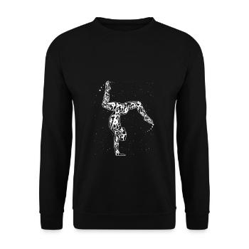 Turnen Gymnsatik Turntrainer Sportverein Sport Tur - Unisex Pullover - Schwarz - Vorne - Alina (178cm) & Michal (187cm)