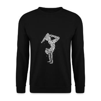 Turnen Turntrainer Gymnsatik Sportverein Sport Bod - Unisex Pullover - Schwarz - Vorne - Alina (178cm) & Michal (187cm)