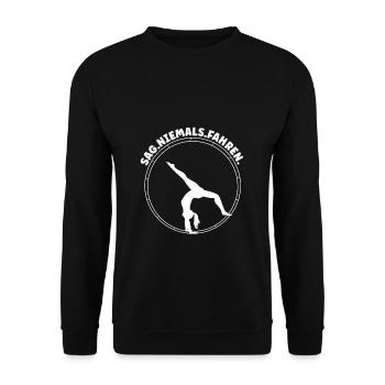 Turnen Rhönrad Gymnsatik Turntrainer Sportverein T - Unisex Pullover - Schwarz - Vorne - Alina (178cm) & Michal (187cm)