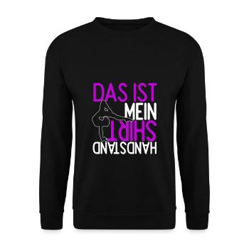Das Ist Mein Handstand Shirt Sportverein Sport Han - Unisex Pullover - Schwarz - Vorne - Alina (178cm) & Michal (187cm)