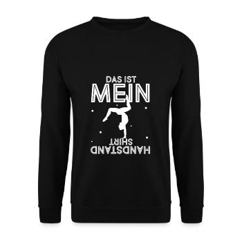 Das Ist Mein Handstand Shirt Sportverein Sport Han - Unisex Pullover - Schwarz - Vorne - Alina (178cm) & Michal (187cm)
