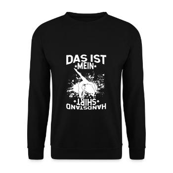 Das Ist Mein Handstand Shirt Sportverein Sport Han - Unisex Pullover - Schwarz - Vorne - Alina (178cm) & Michal (187cm)