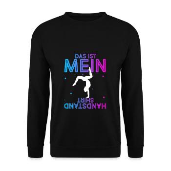 Turnen Turntrainer Gymnsatik Sportverein Sport Han - Unisex Pullover - Schwarz - Vorne - Alina (178cm) & Michal (187cm)