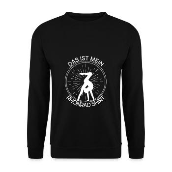 Das Ist Mein Rhönrad Shirt Turnen Sportverein Turn - Unisex Pullover - Schwarz - Vorne - Alina (178cm) & Michal (187cm)