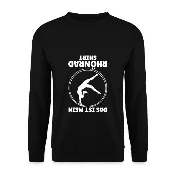 Das Ist Mein Rhönrad Shirt Turnen Sportverein Turn - Unisex Pullover - Schwarz - Vorne - Alina (178cm) & Michal (187cm)