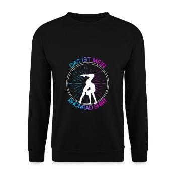Turnen Rhönrad Turntrainer Gymnsatik Geschenk Bode - Unisex Pullover - Schwarz - Vorne - Alina (178cm) & Michal (187cm)