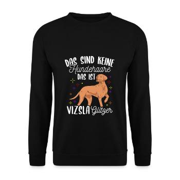 Viszla Hundefan Hundebesitzer Hund Gassi Geher Hun - Unisex Pullover - Schwarz - Vorne - Alina (178cm) & Michal (187cm)