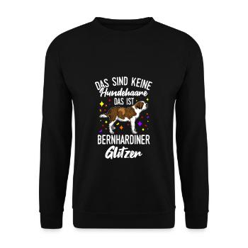 Das Sind Keine Hunde Haare Das Ist Bernhardiner Gl - Unisex Pullover - Schwarz - Vorne - Alina (178cm) & Michal (187cm)