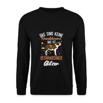 Das Sind Keine Hunde Haare Das Ist Bernhardiner Gl - Unisex Pullover - Schwarz - Vorne - Alina (178cm) & Michal (187cm)