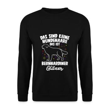 Das Sind Keine Hunde Haare Das Ist Bernhardiner Gl - Unisex Pullover - Schwarz - Vorne - Alina (178cm) & Michal (187cm)