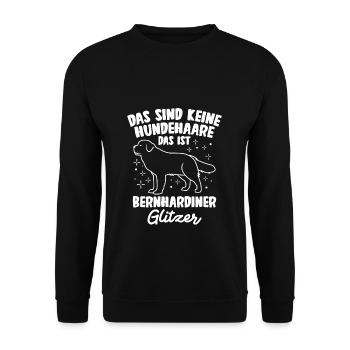 Das Sind Keine Hunde Haare Das Ist Bernhardiner Gl - Unisex Pullover - Schwarz - Vorne - Alina (178cm) & Michal (187cm)