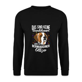 Das Sind Keine Hunde Haare Das Ist Bernhardiner Gl - Unisex Pullover - Schwarz - Vorne - Alina (178cm) & Michal (187cm)