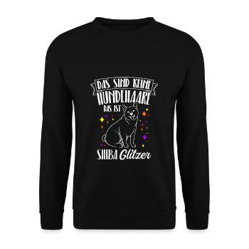 Shiba Gassi Hundefan Hundebesitzer Hund Hundeliebh - Unisex Pullover - Schwarz - Vorne - Alina (178cm) & Michal (187cm)