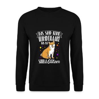 Shiba Hundefan Hundebesitzer Hund Gassi Geher Hund - Unisex Pullover - Schwarz - Vorne - Alina (178cm) & Michal (187cm)