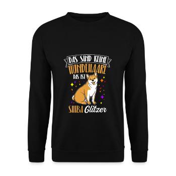 Shiba Hundefan Hundebesitzer Hund Gassi Geher Hund - Unisex Pullover - Schwarz - Vorne - Alina (178cm) & Michal (187cm)