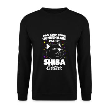 Shiba Gassi Hundefan Hundebesitzer Hund Hundeliebh - Unisex Pullover - Schwarz - Vorne - Alina (178cm) & Michal (187cm)