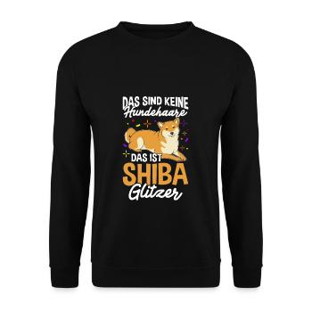 Shiba Gassi Hundefan Hundebesitzer Hund Hundeliebh - Unisex Pullover - Schwarz - Vorne - Alina (178cm) & Michal (187cm)