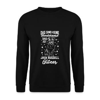 Das Sind Keine Hunde Haare Das Ist Jack Russell Gl - Unisex Pullover - Schwarz - Vorne - Alina (178cm) & Michal (187cm)