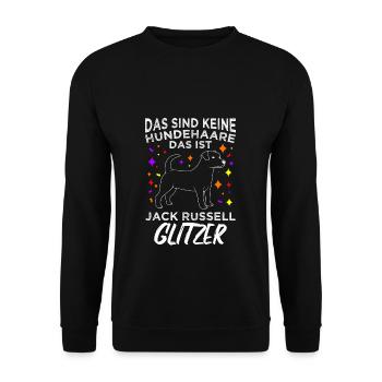 Das Sind Keine Hunde Haare Das Ist Jack Russell Gl - Unisex Pullover - Schwarz - Vorne - Alina (178cm) & Michal (187cm)