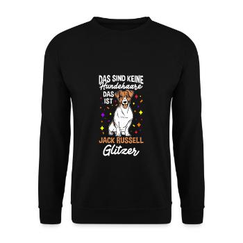 Das Sind Keine Hunde Haare Das Ist Jack Russell Gl - Unisex Pullover - Schwarz - Vorne - Alina (178cm) & Michal (187cm)