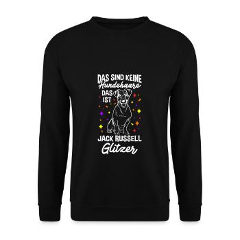 Das Sind Keine Hunde Haare Das Ist Jack Russell Gl - Unisex Pullover - Schwarz - Vorne - Alina (178cm) & Michal (187cm)