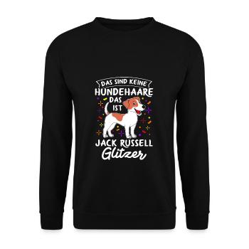 Das Sind Keine Hunde Haare Das Ist Jack Russell Gl - Unisex Pullover - Schwarz - Vorne - Alina (178cm) & Michal (187cm)