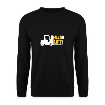 Forklift Forklift Warehouse Is Gift Forklift Driving - Unisex Sweatshirt - black - Front - Alina (178cm) & Michal (187cm)