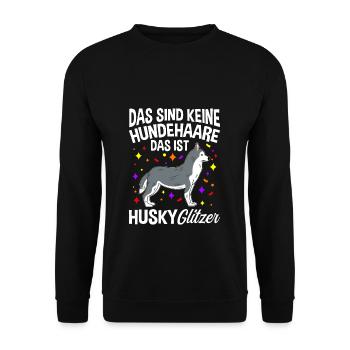 Husky Gassi Hundefan Hundebesitzer Hund Hundeliebh - Unisex Pullover - Schwarz - Vorne - Alina (178cm) & Michal (187cm)