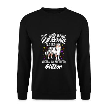 Das Sind Keine Hunde Haare Das Australian Shepherd - Unisex Pullover - Schwarz - Vorne - Alina (178cm) & Michal (187cm)