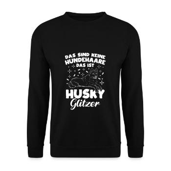 Husky Hundefan Hundebesitzer Hund Gassi Geher Hund - Unisex Pullover - Schwarz - Vorne - Alina (178cm) & Michal (187cm)